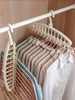 11-Hole Magic Folding Clothes Hanger Organizer, Multi-Functional Non-Slip Plastic Portable Hanging Wardrobe System, Enclosed Storage Capacity 3.2 Cubic Feet - Lightweight (1 Piece)